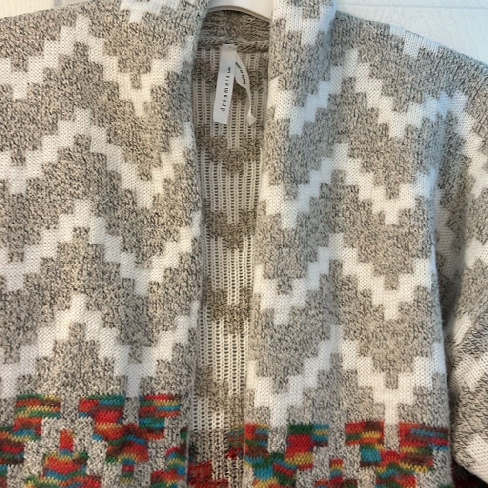 Long Cardigan with Aztec Pattern - Picture 4 of 8